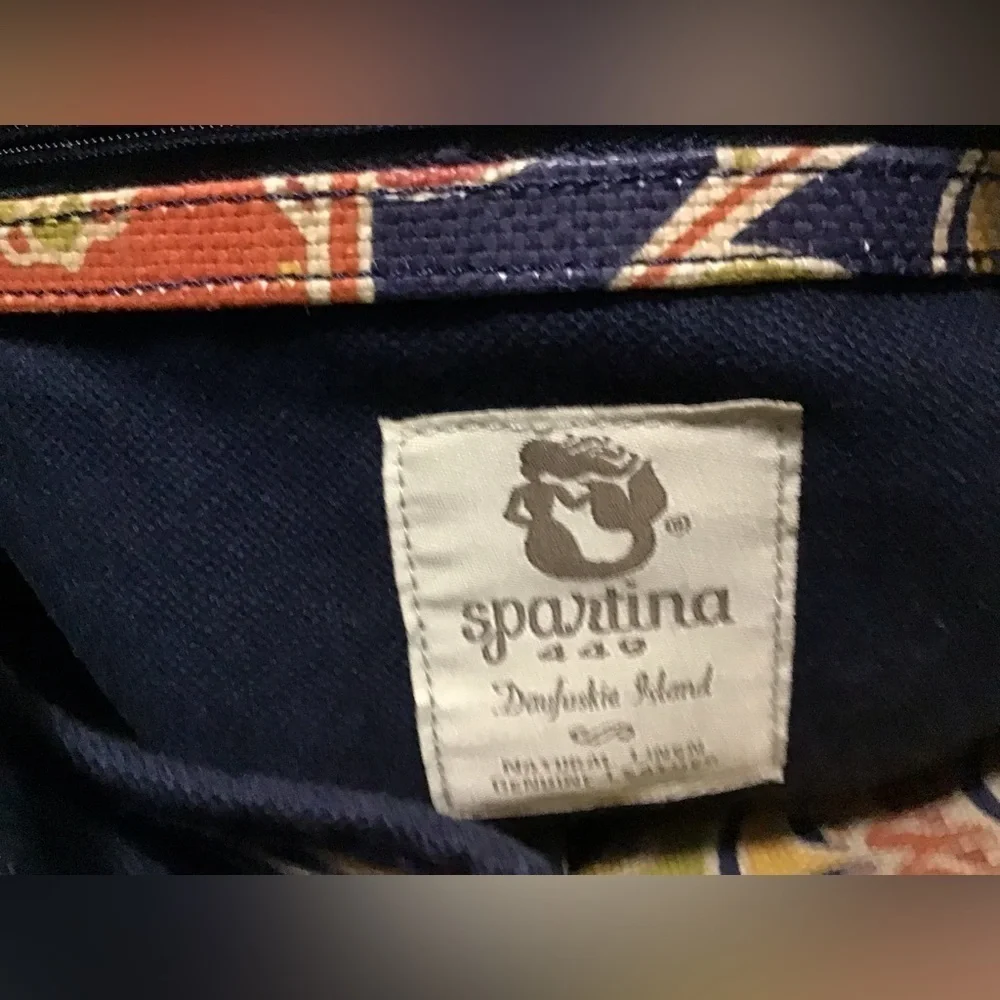Spartina 449 Daufuskie Island Linen/leather handbag